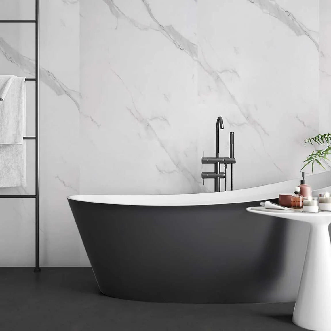 10mm Waterproof Shower Panel Carrara Matt 2400x1000mm
