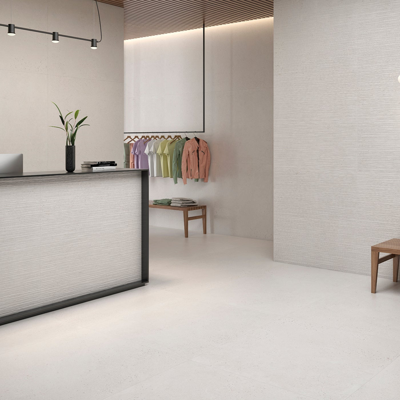 Toledo Blanco Stone Effect Porcelain Floor Tile 90x90cm