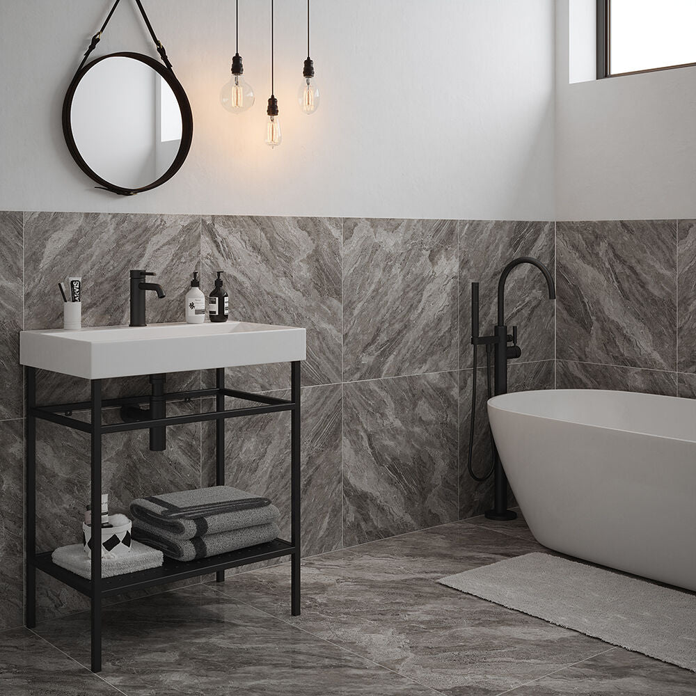 Apollo Grey Glazed Porcelain Wall & Floor Tile 30x60cm-Verona-P12687