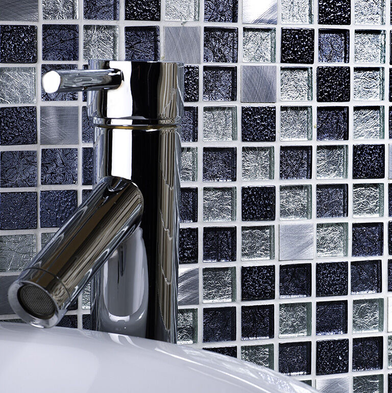 Atlas Fusion Glass/Metal Mix Mosaic 23x23mm-Verona-G30108
