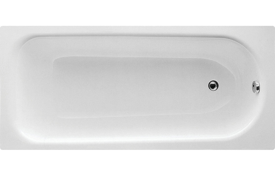 Eurowa Steel Bath Single End 1600x700mm 2TH including Legs
