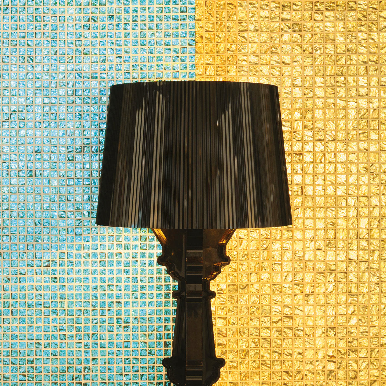 Byzantium Gold Gem Glass Mosaic Wall Tile 30x30cm