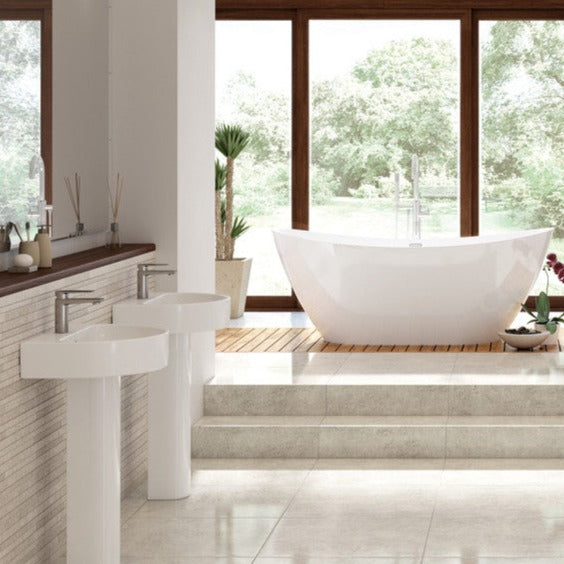 Colleen 555x430mm 1TH Basin & Full Pedestal