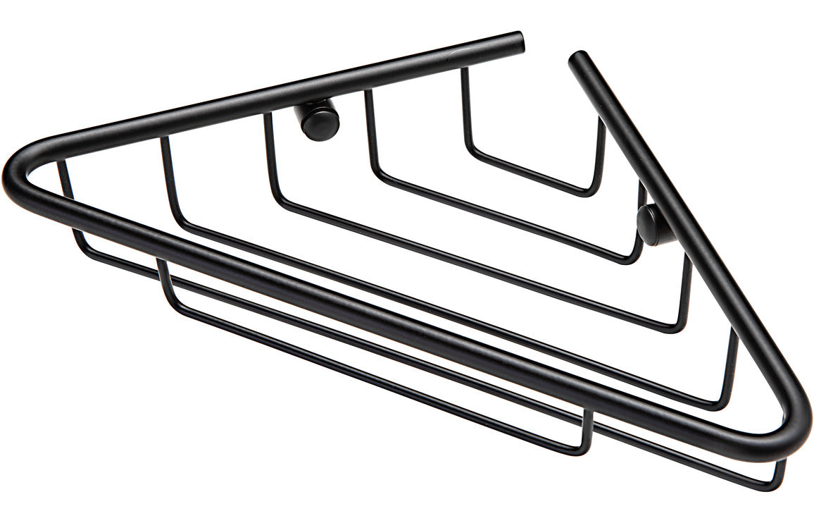 Penelope 1-Tier Corner Shower Storage - Black