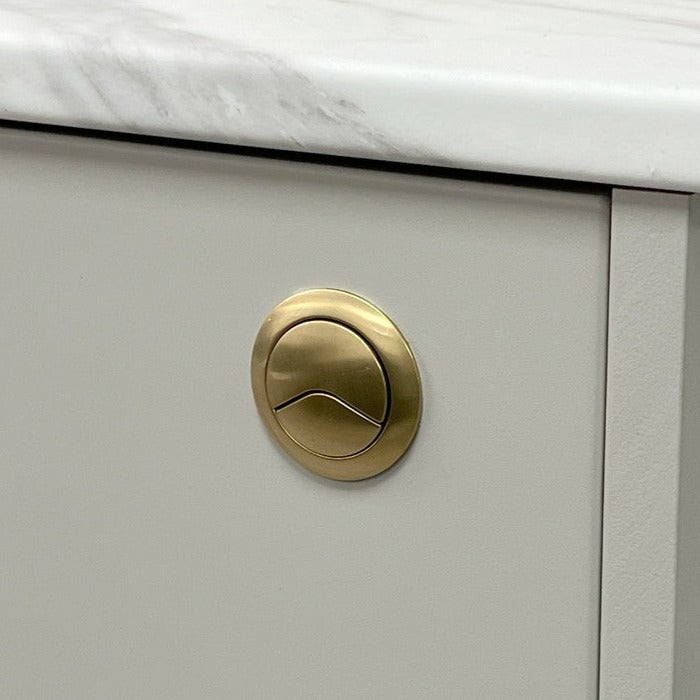 Dual Push Button Cover (Cable) - Brushed Brass