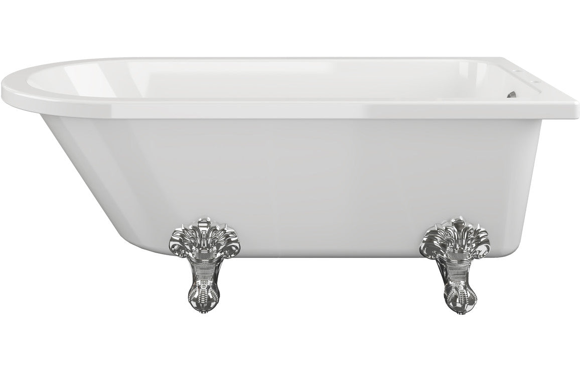 Avon Freestanding Bath 1500mm with chrome claw feet.