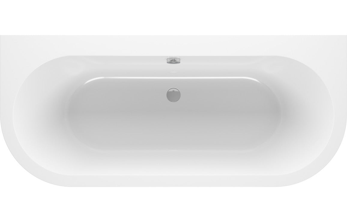 Trojan Curve D Shape REINFORCED Bath 1700x800mm