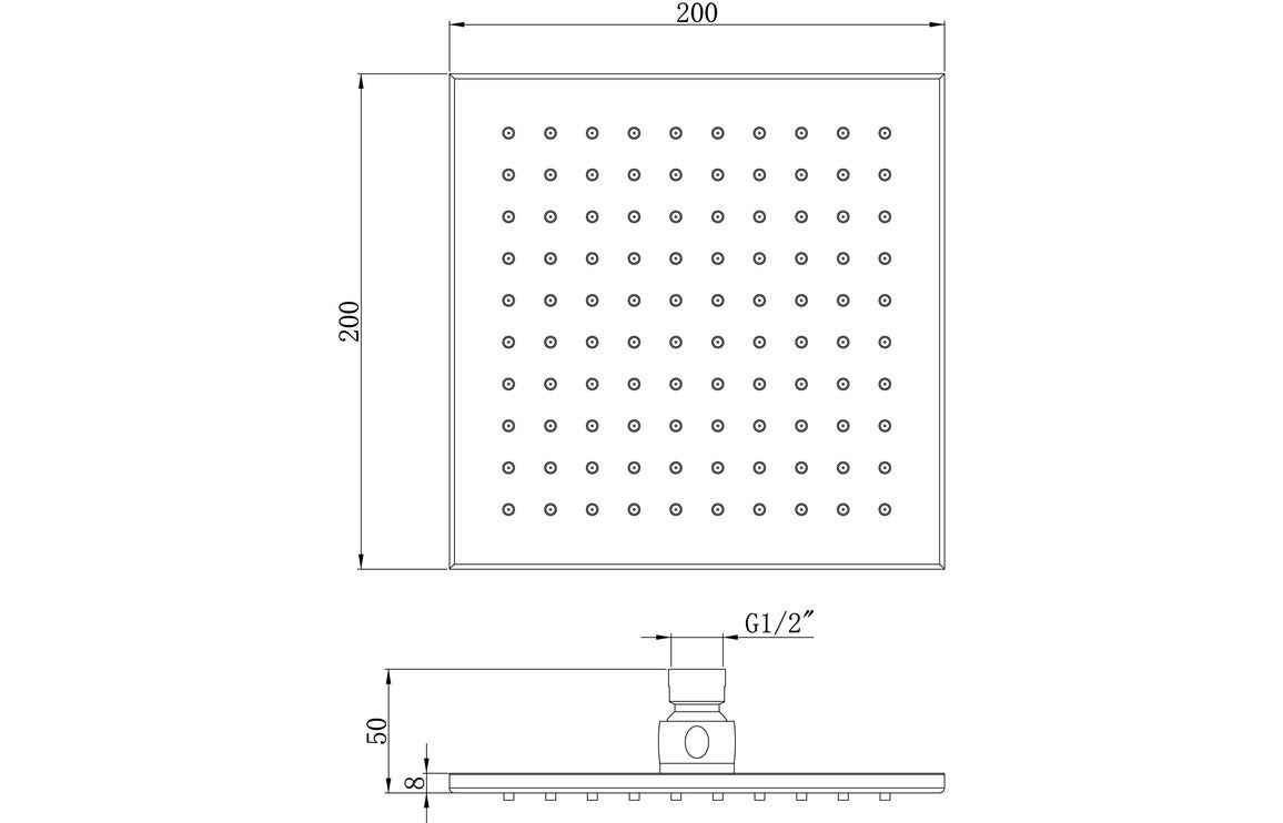Lyra Shower Pack Two - Two Outlet Twin Shower Valve with Handset & Brass Overhead