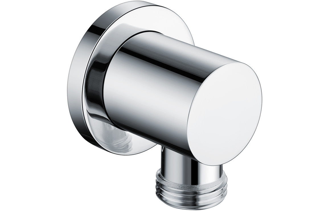 Chrome Wall Outlet Elbow - Round