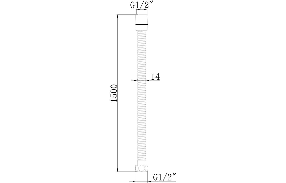 1.5m Stainless Steel Shower Hose