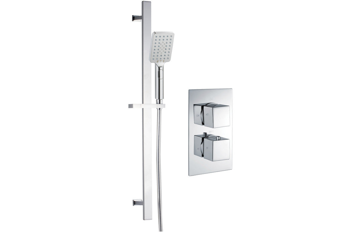 Rocka Shower Pack One - Single Outlet Twin Shower Valve with Riser Kit
