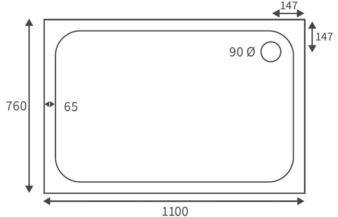 Rectangular Shower Tray & Waste