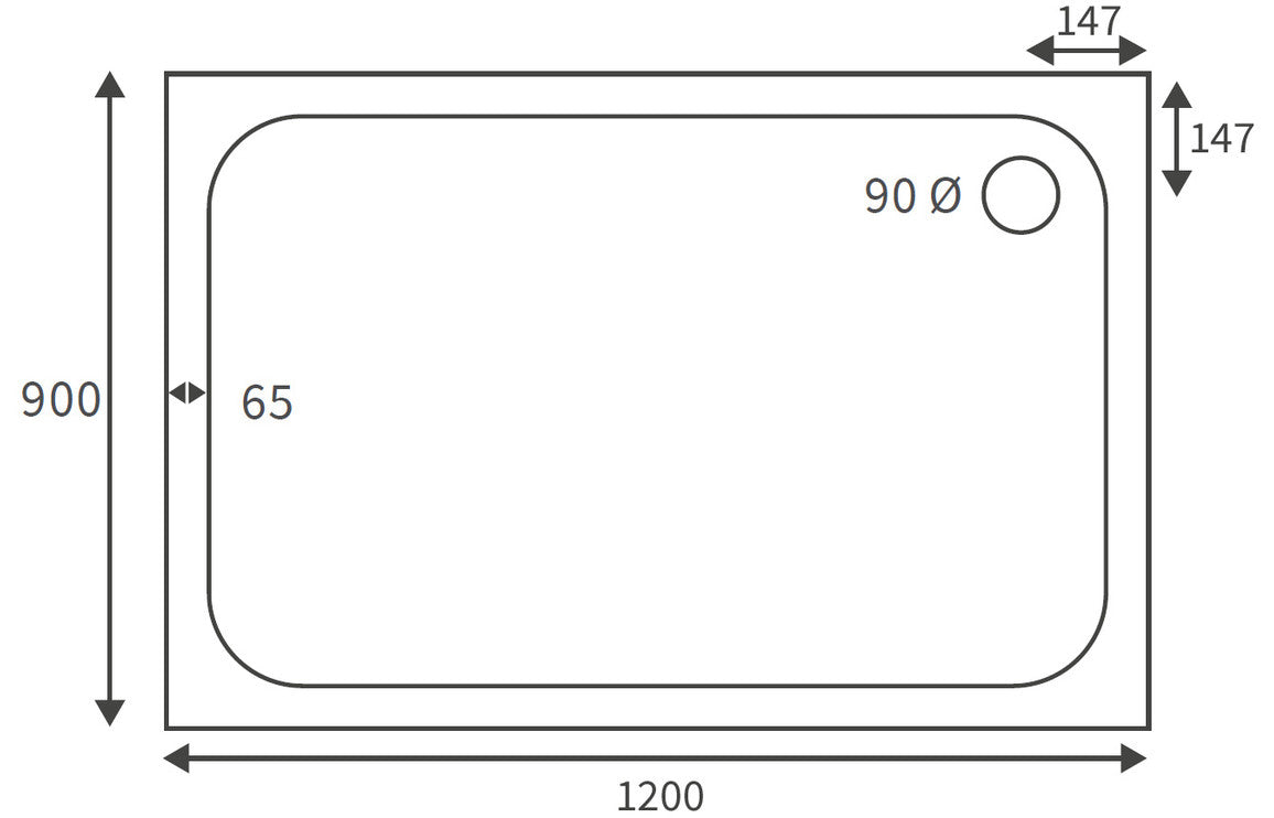 Rectangular Shower Tray & Waste