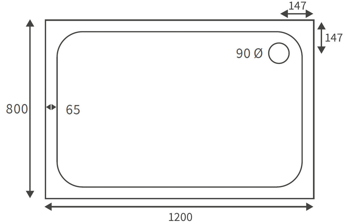 Rectangular Shower Tray & Waste