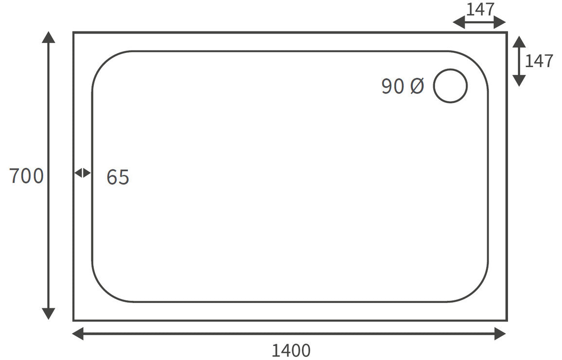 Rectangular Shower Tray & Waste