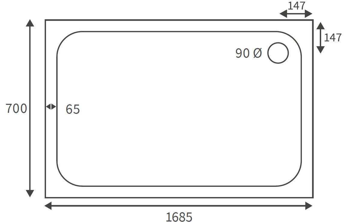 Rectangular Shower Tray & Waste