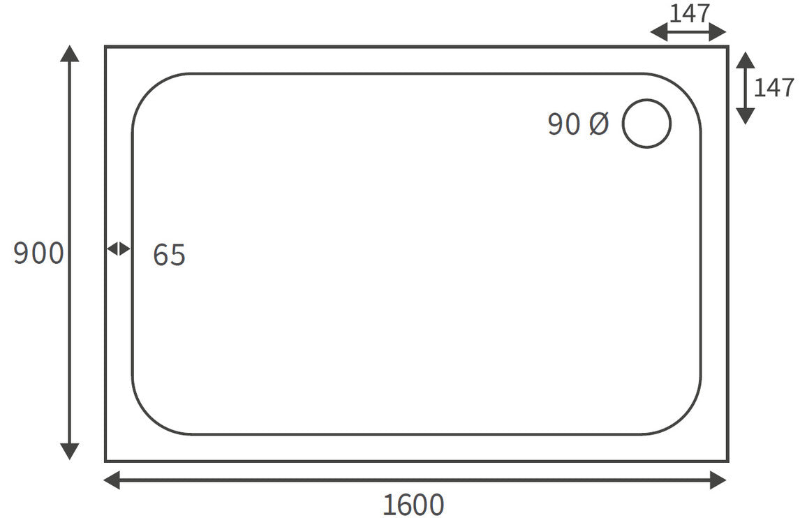 Rectangular Shower Tray & Waste