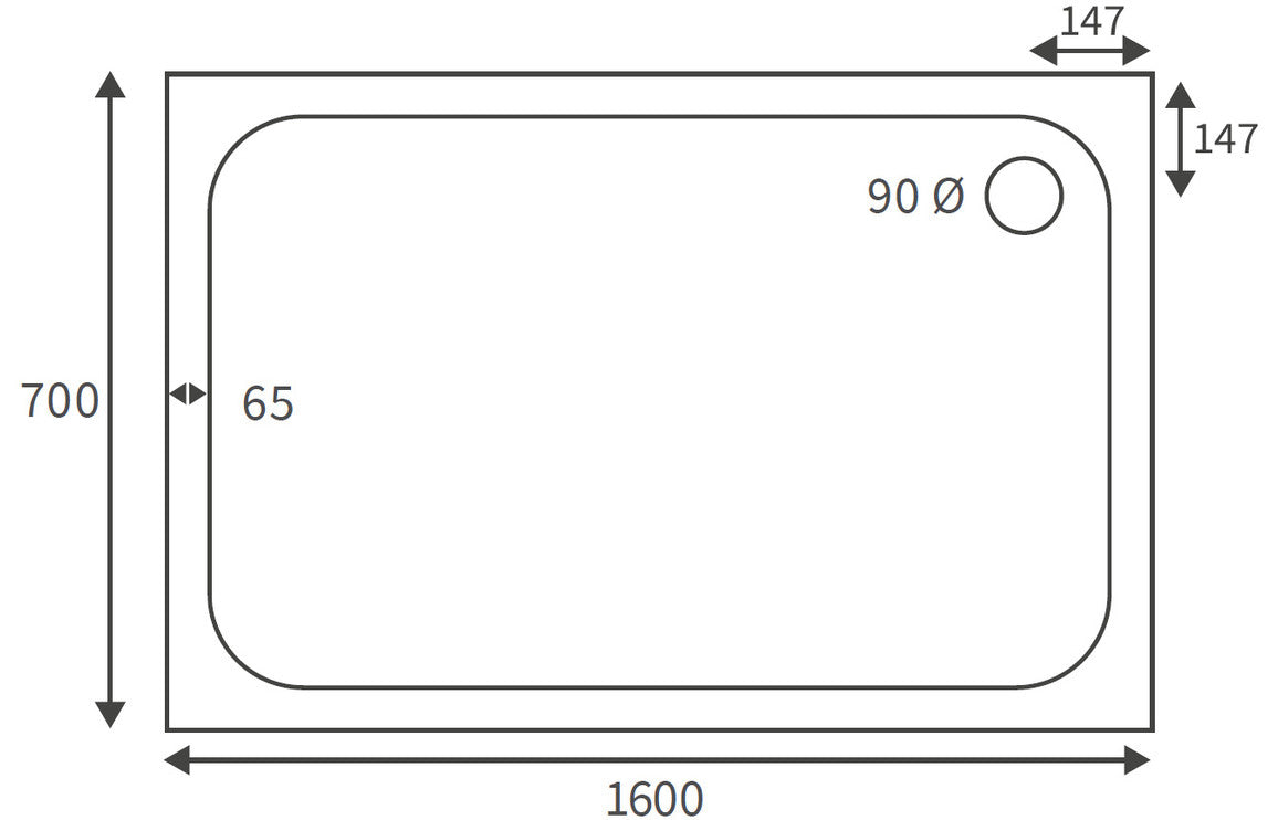 Rectangular Shower Tray & Waste