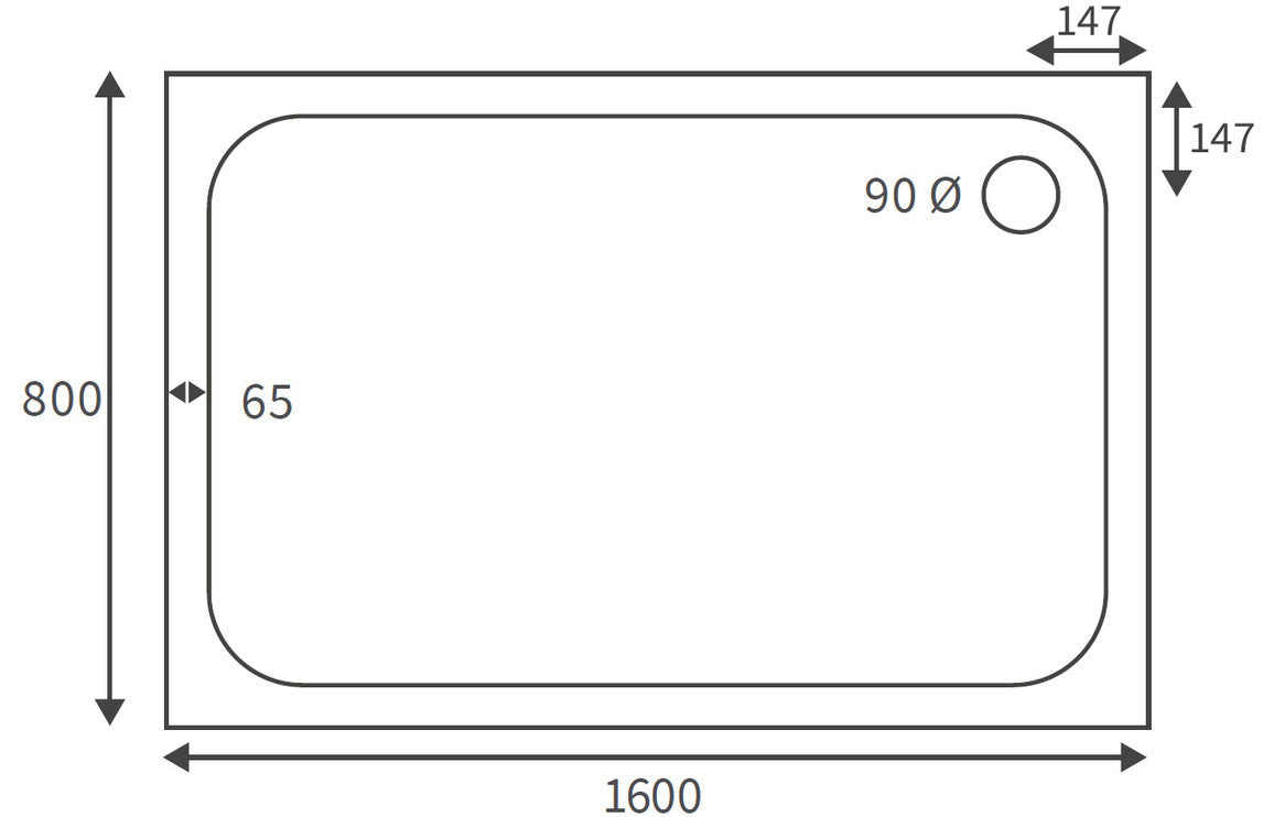 Rectangular Shower Tray & Waste