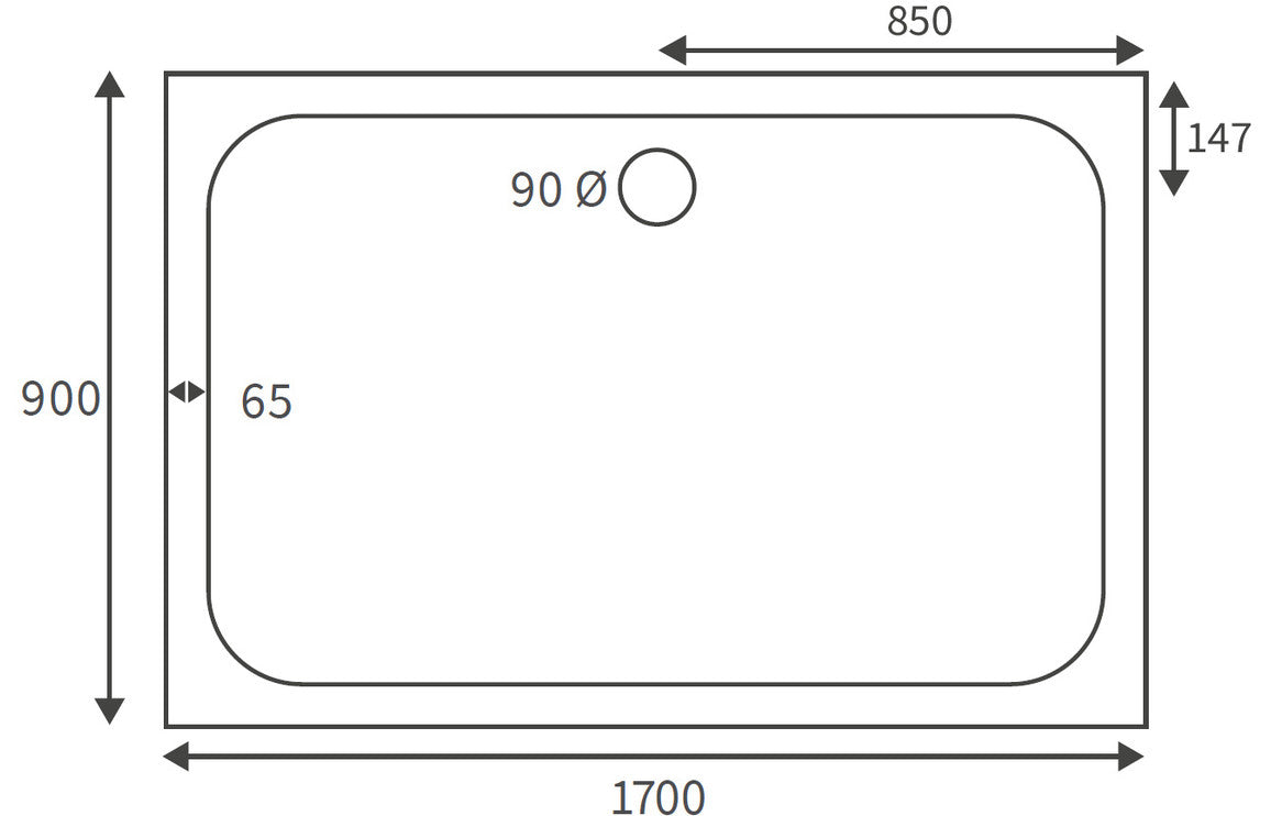 Rectangular Shower Tray & Waste