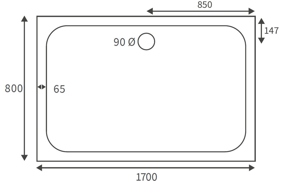 Rectangular Shower Tray & Waste
