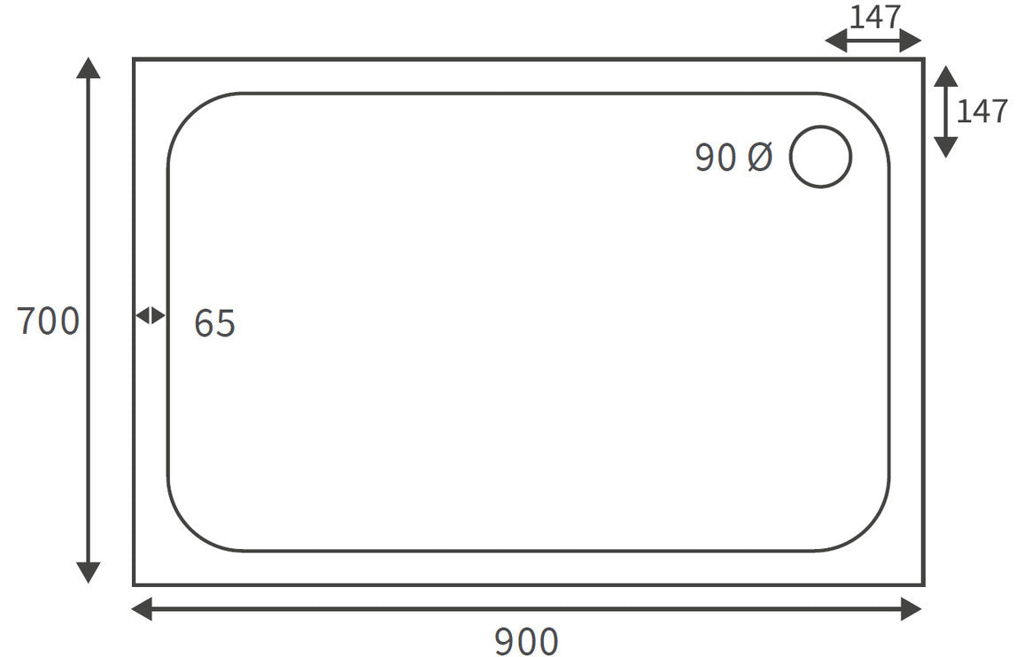 Rectangular Shower Tray & Waste