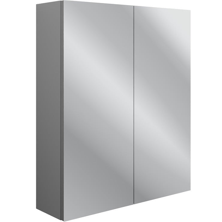 Picpoul 600mm 2 Door Mirrored Wall Unit - Grey Ash