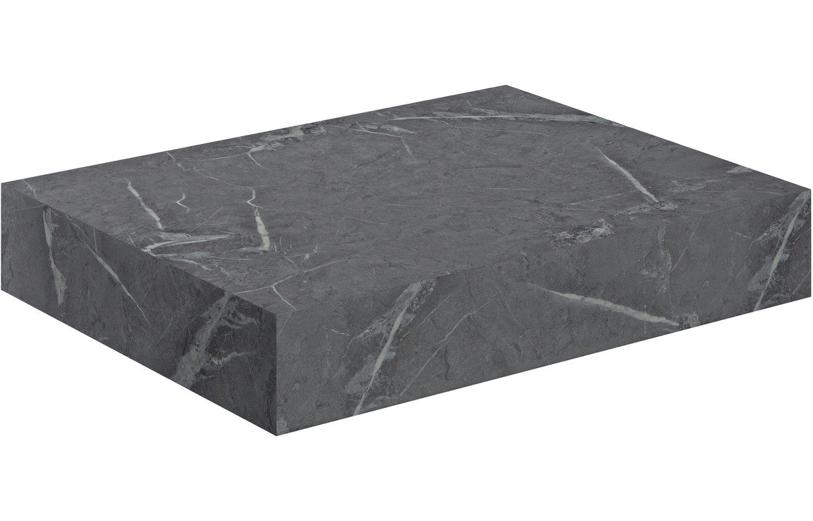Earth 600mm Wall Hung Basin Shelf - Grey Marble