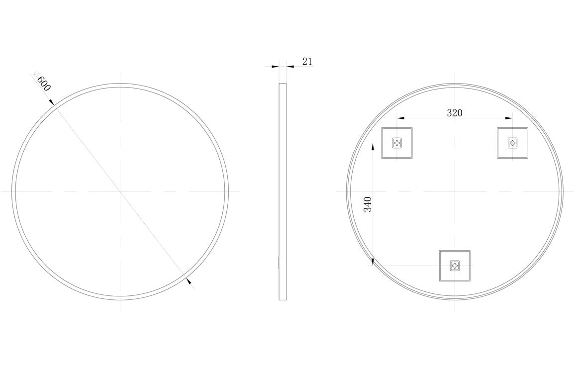 Mai Round Mirror - Brushed Brass