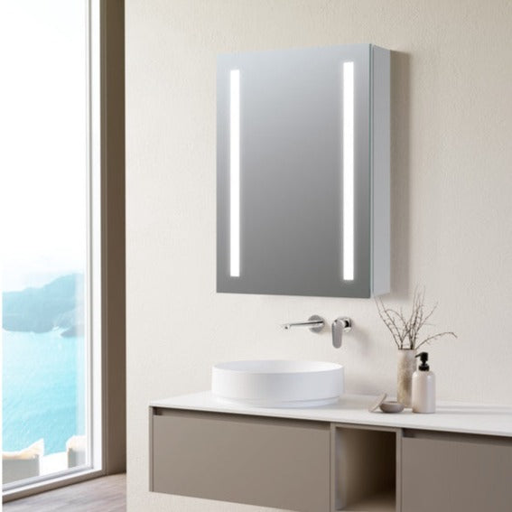 Fabiola 500mm 1 Door Front-Lit LED Mirror Cabinet
