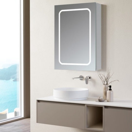 Kala 500mm 1 Door Front-Lit LED Mirror Cabinet