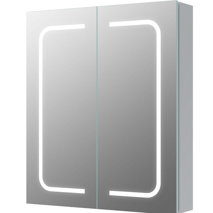 Rika 600mm 2 Door Front-Lit LED Mirror Cabinet