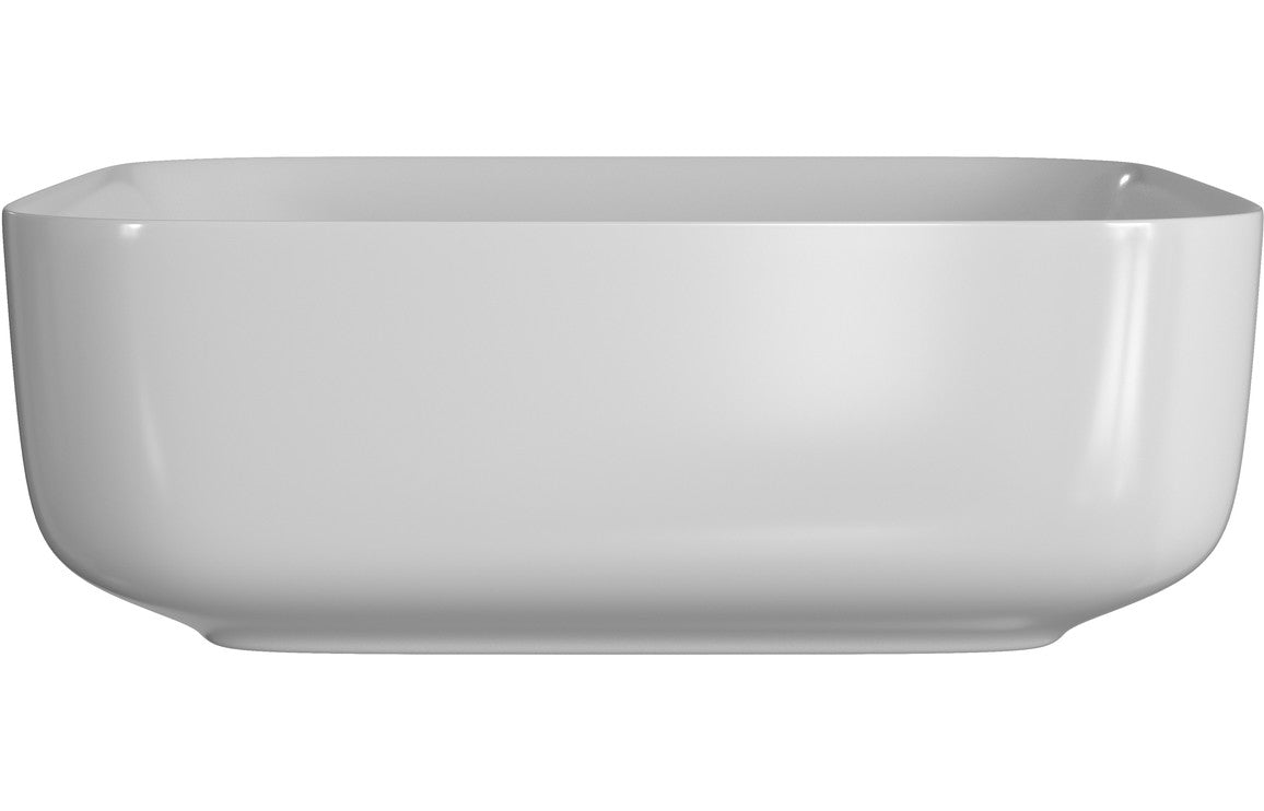 Lennox 400mm Ceramic Square Washbowl & Waste - Matt White