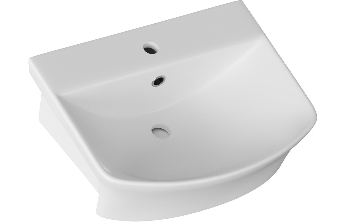 Sandra 500x400mm 1TH Semi Recessed Basin