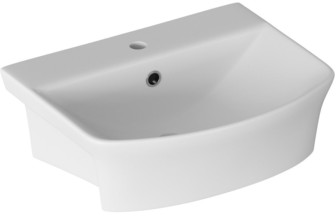 Sandra 500x400mm 1TH Semi Recessed Basin