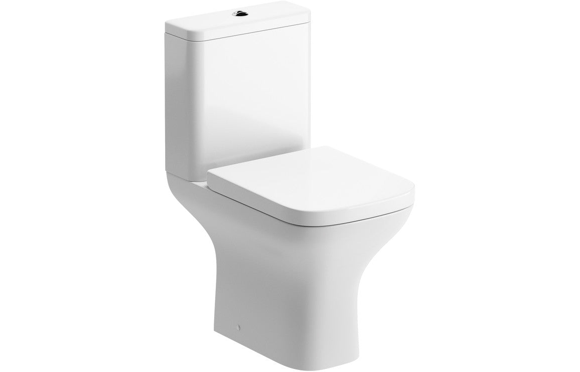 Cerys Close Coupled Open Back WC & Soft Close Seat