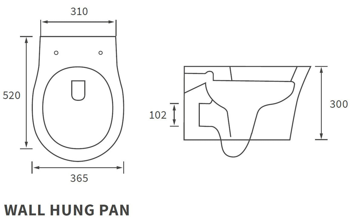 Sandra Rimless Wall Hung WC & Soft Close Seat