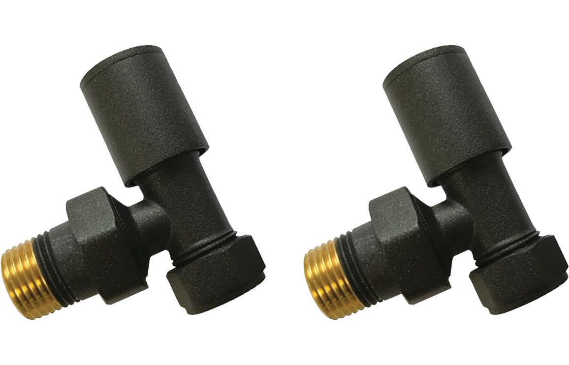 Straight Radiator Valves Anthracite