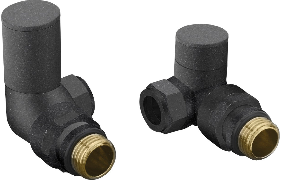 Straight Radiator Valves Anthracite