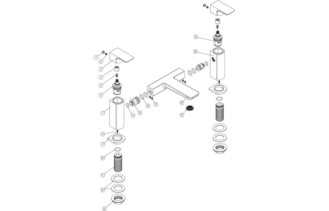 Bettola Bath Filler - Chrome