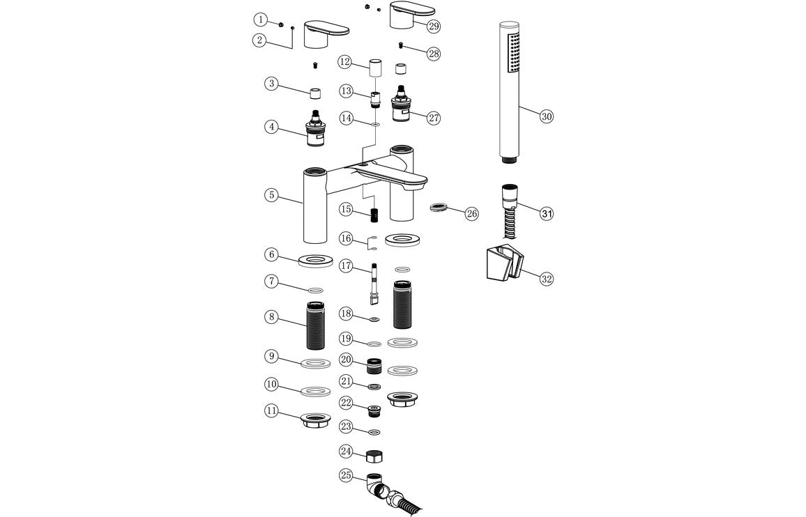 Rasilia Bath/Shower Mixer - Chrome