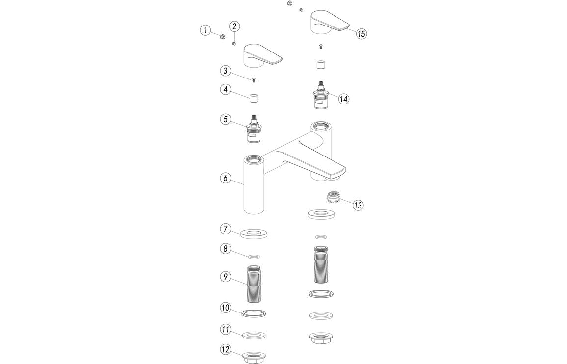 Albury Bath Filler - Chrome