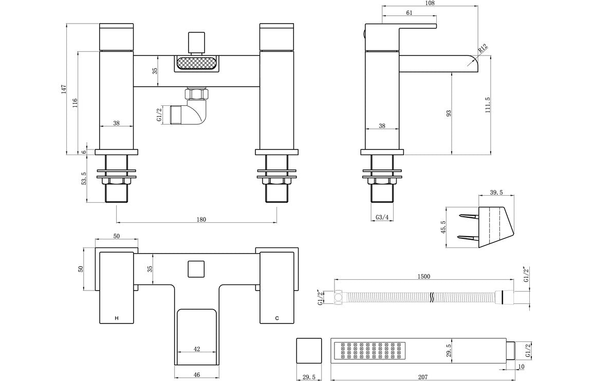 Ienna Bath/Shower Mixer - Chrome