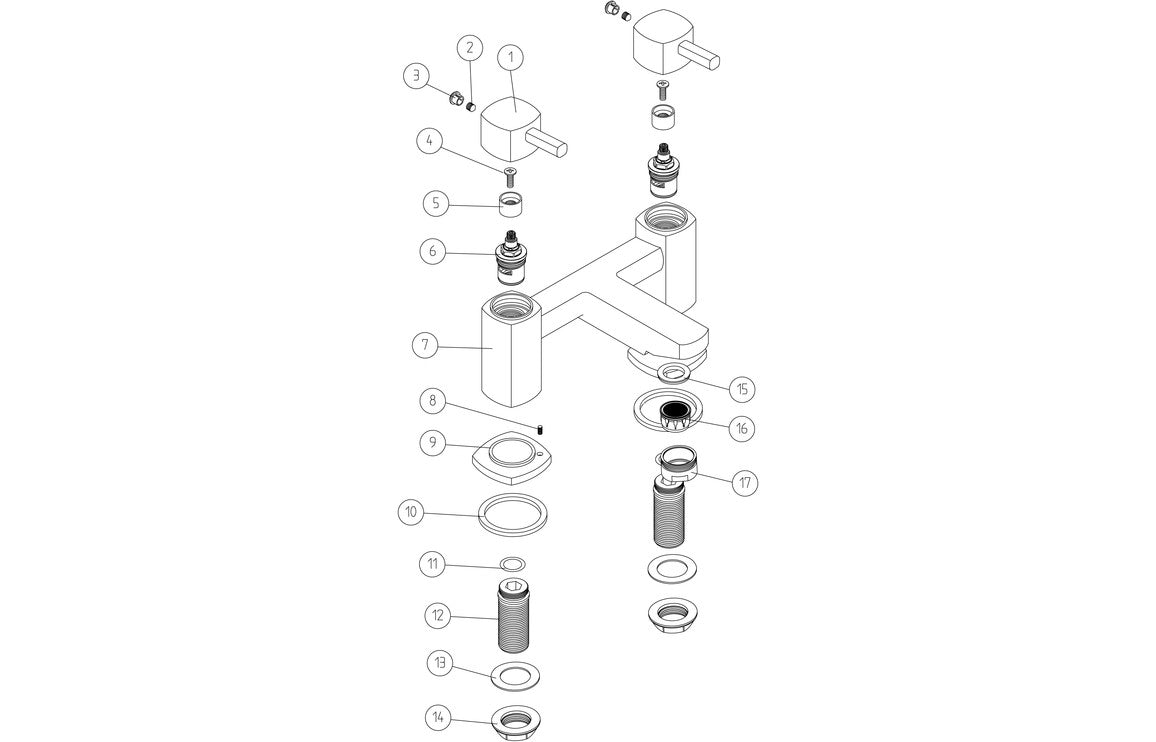 Ellington Bath Filler - Chrome