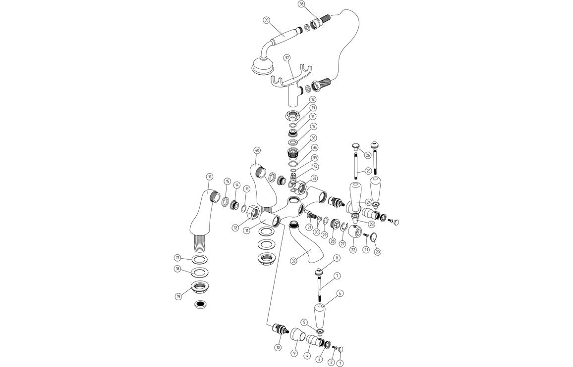Matelica Bath/Shower Mixer - Chrome