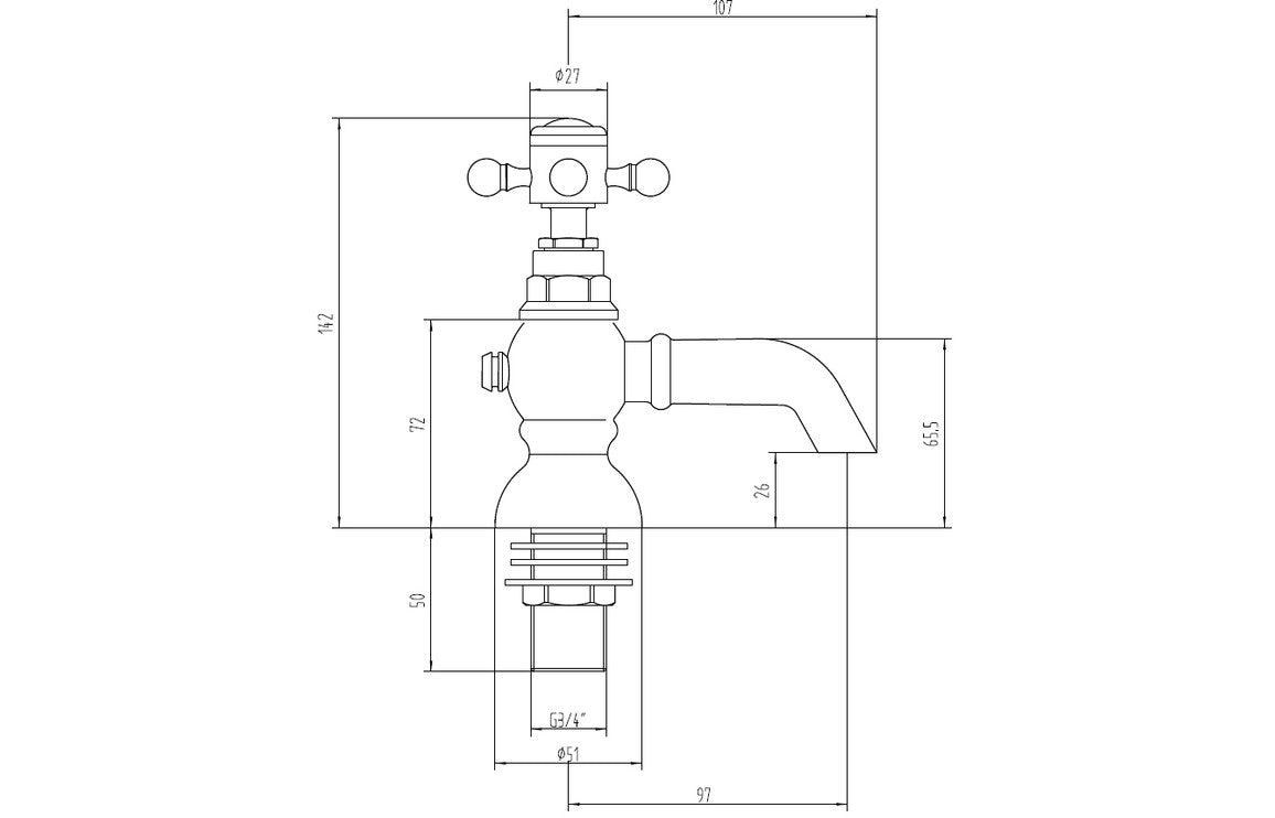 Marlow Bath Pillar Taps - Brushed Brass
