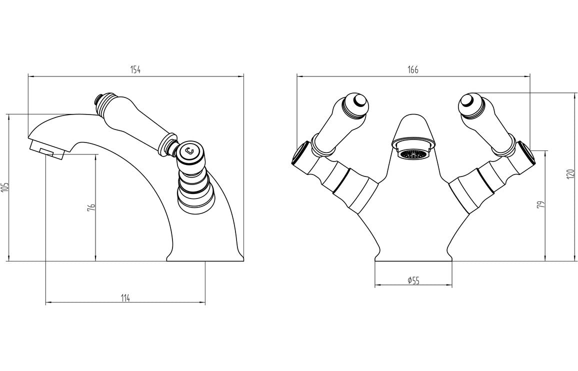 Matelica Basin Mixer - Chrome