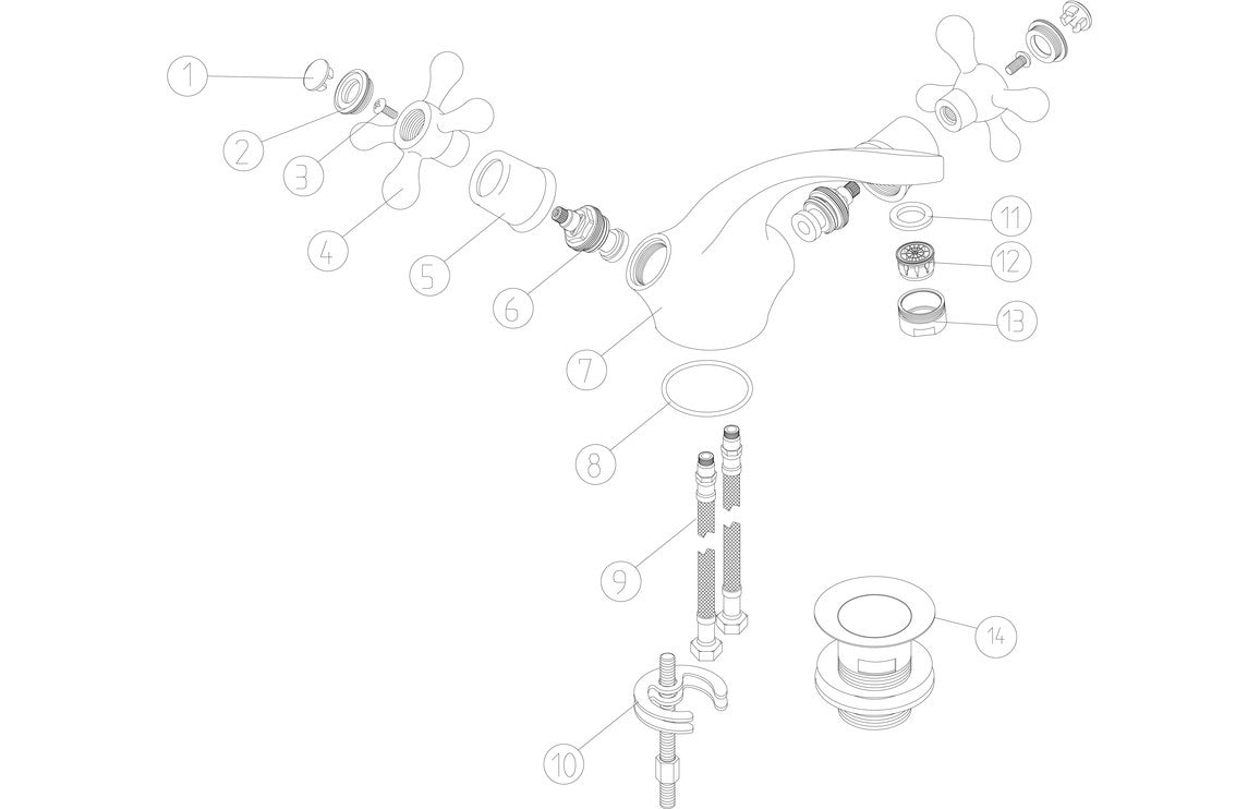 Kingsbury Basin Mixer - Chrome