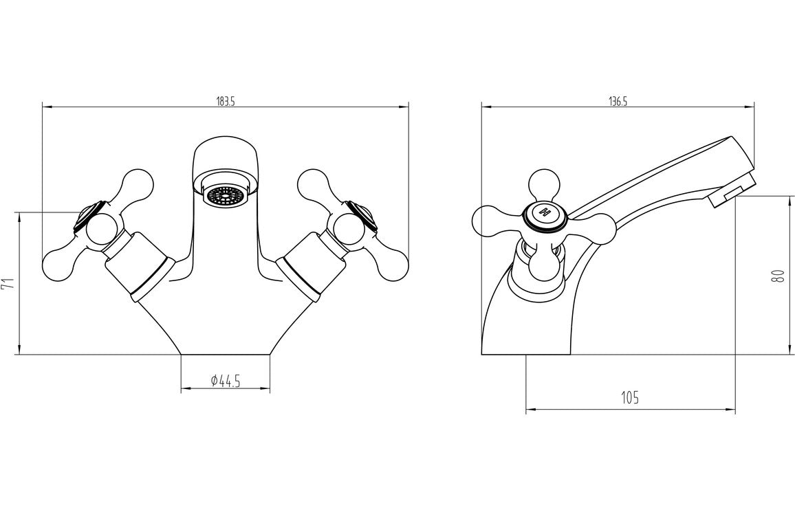 Kingsbury Basin Mixer - Chrome