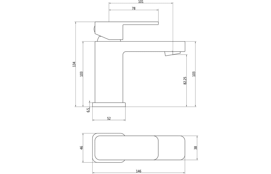 Adrio Cloakroom Basin Mixer & Waste - Chrome